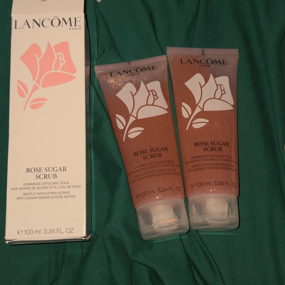 2pk Lancôme Exfoliating Rose Sugar Scrub 3.34oz Gentle Exfoliation & Plumping - Picture 2 of 2